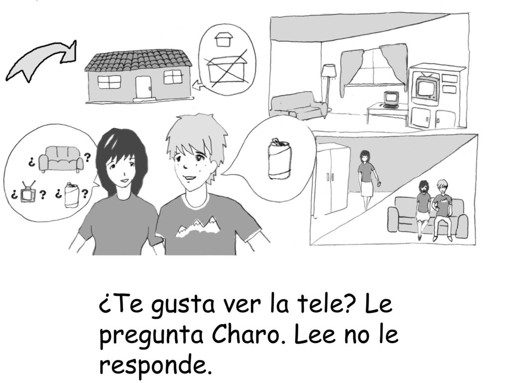 ¿Te gusta ver la tele Le pregunta Charo. Lee no le responde.