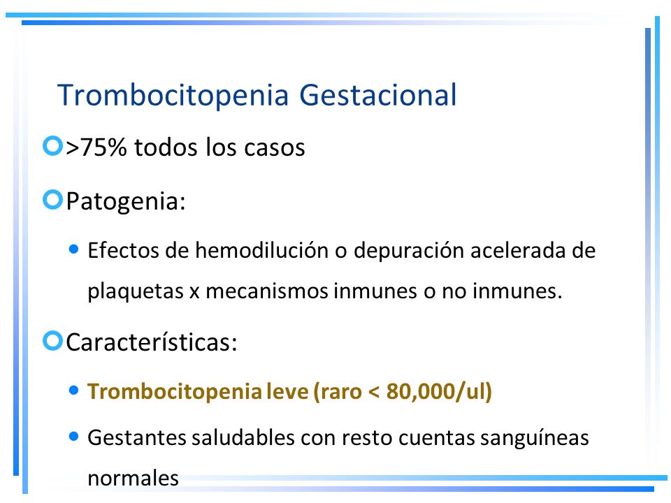 Trombocitopenia Gestacional