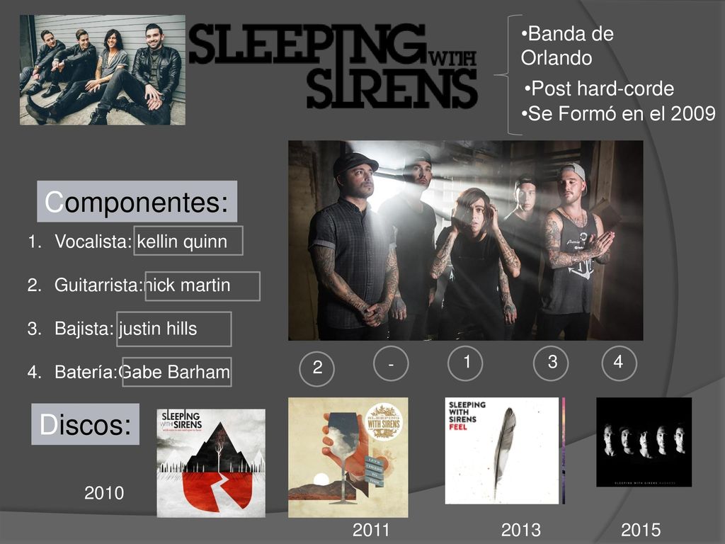 Componentes: Discos: Banda de Orlando Post hard-corde