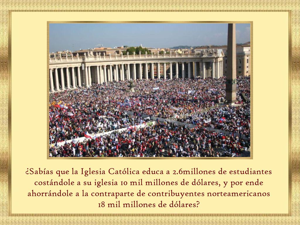 ¿Sabías que la Iglesia Católica educa a 2.6millones de estudiantes