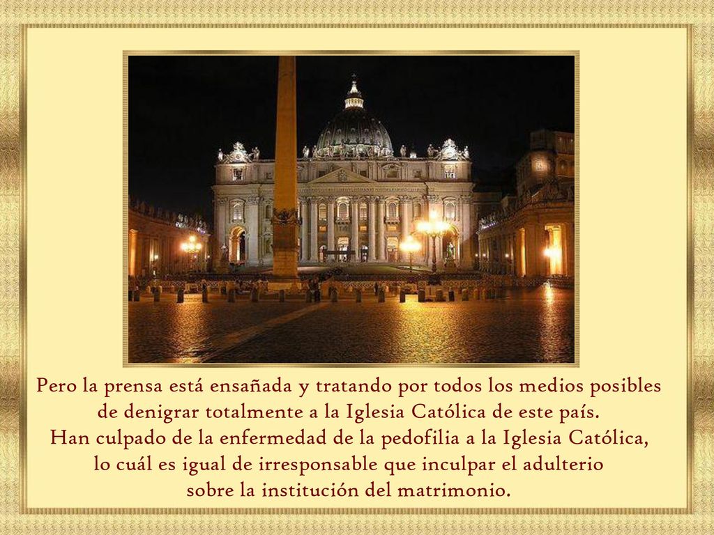 Han culpado de la enfermedad de la pedofilia a la Iglesia Católica,