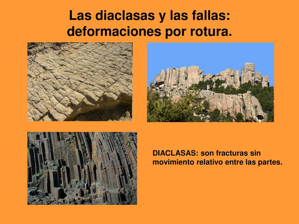 Las diaclasas y las fallas: deformaciones por rotura.