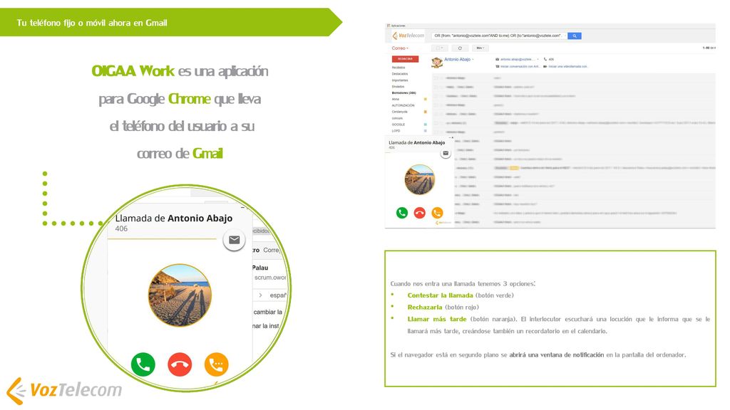 OIGAA Work es una aplicación para Google Chrome que lleva