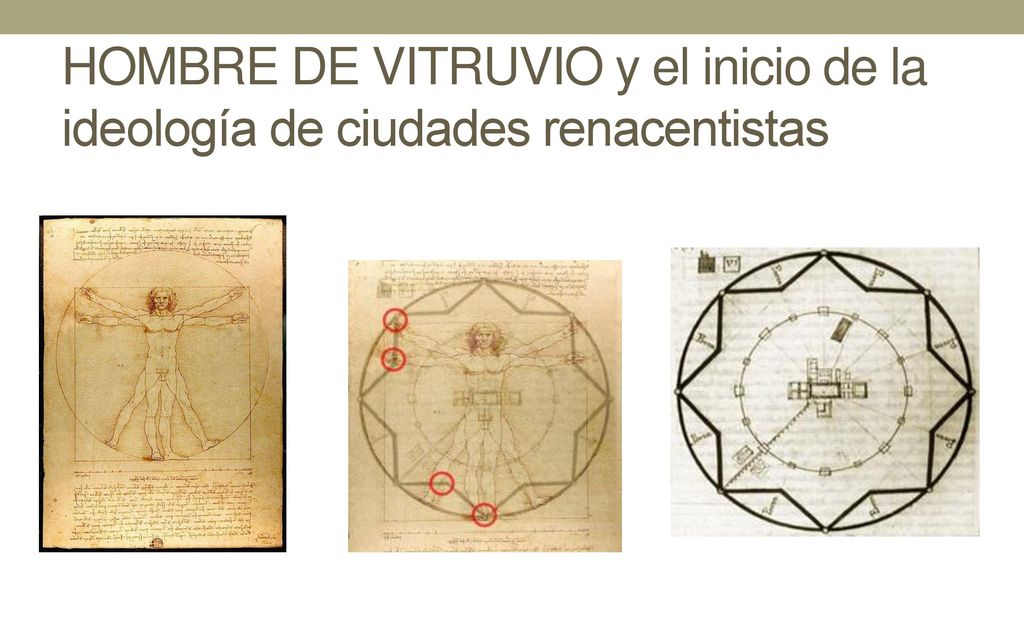 HOMBRE DE VITRUVIO y el inicio de la ideología de ciudades renacentistas