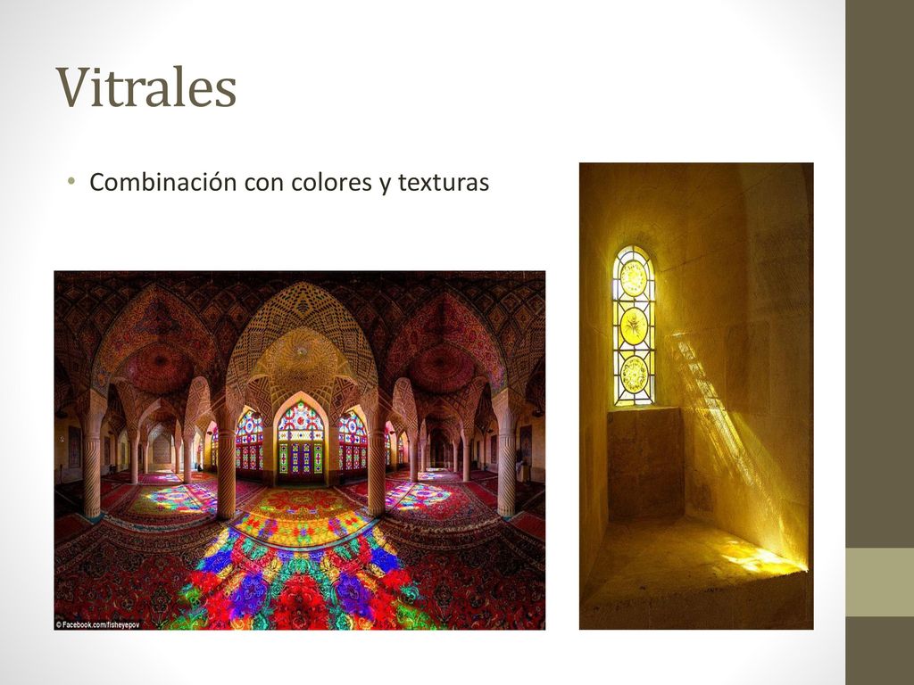 Vitrales Combinación con colores y texturas