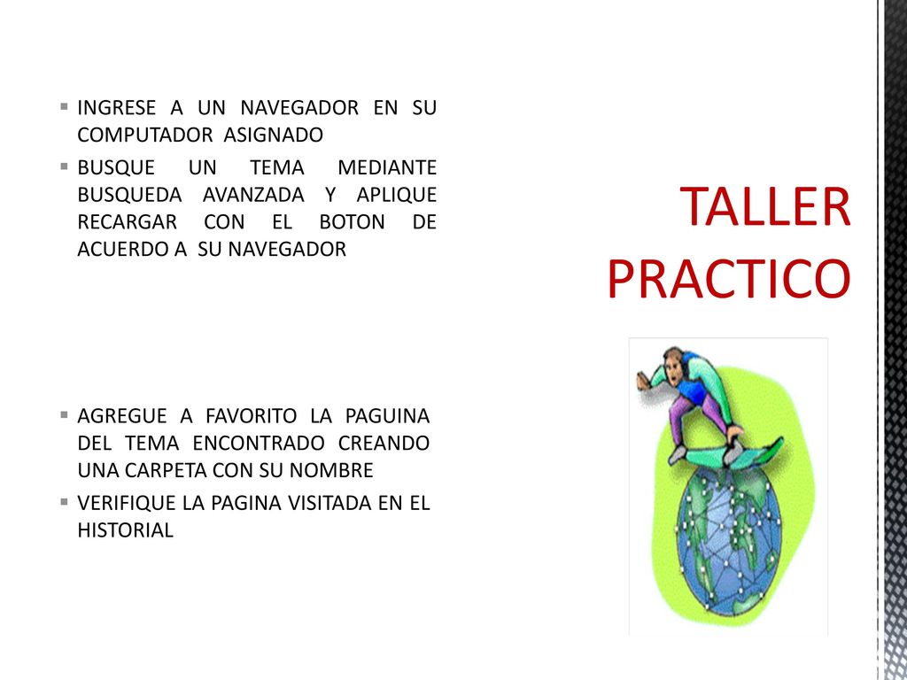TALLER PRACTICO INGRESE A UN NAVEGADOR EN SU COMPUTADOR ASIGNADO