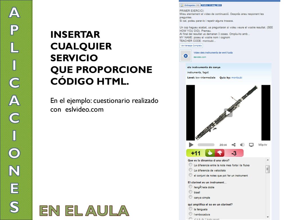S A P L I C ON E EN EL AULA INSERTAR CUALQUIER SERVICIO