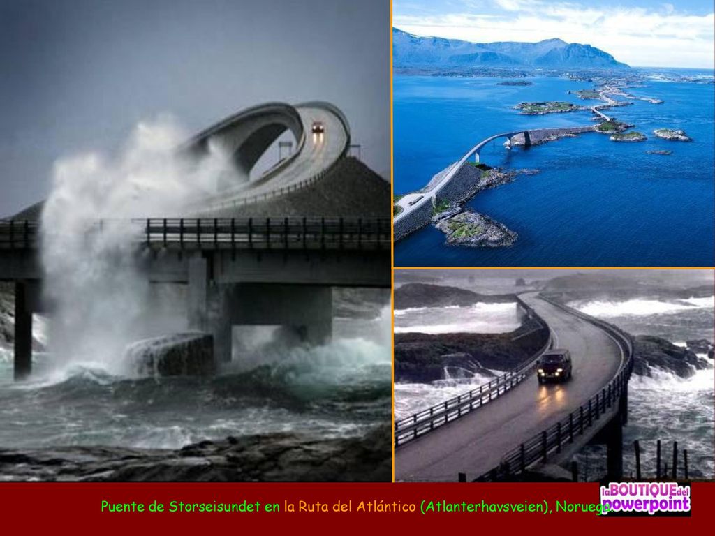 Puente de Storseisundet en la Ruta del Atlántico (Atlanterhavsveien), Noruega.
