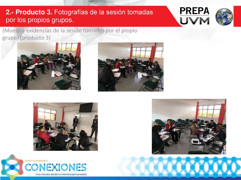 2.- Producto 3. Fotografías de la sesión tomadas por los propios grupos.