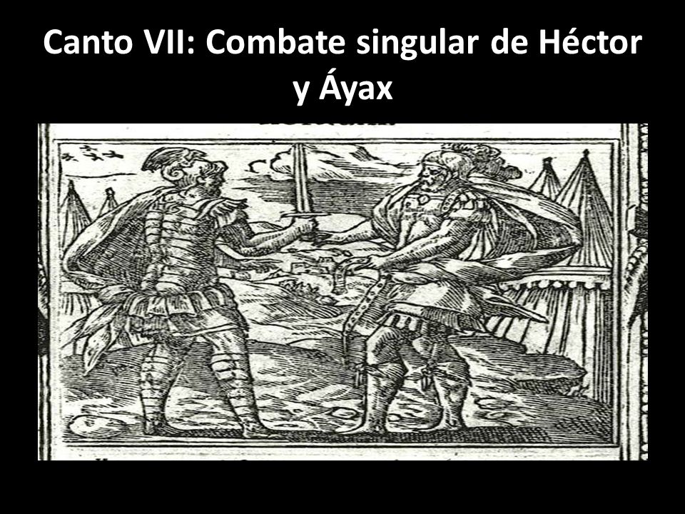 Canto VII: Combate singular de Héctor y Áyax