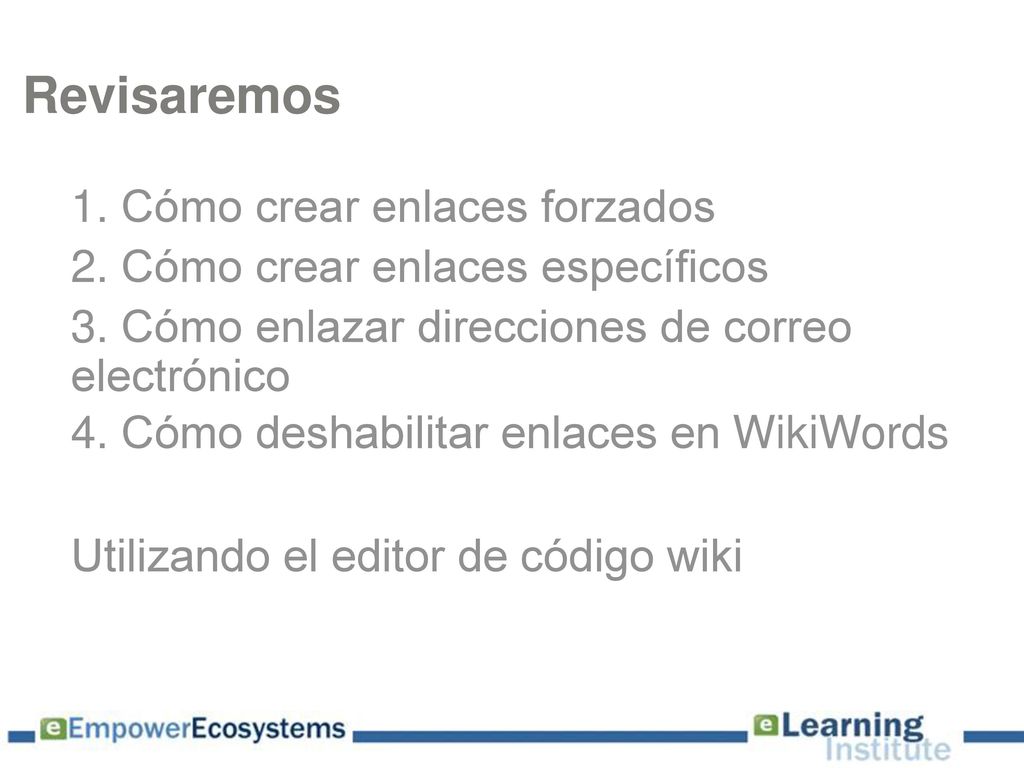 Revisaremos Cómo crear enlaces forzados Cómo crear enlaces específicos