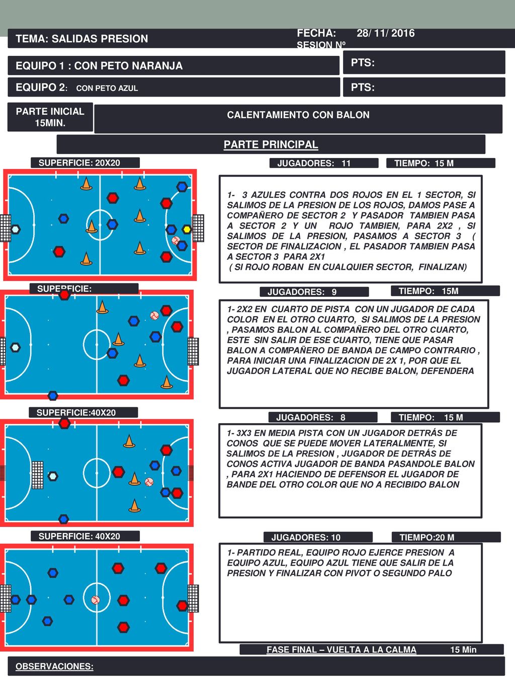 CALENTAMIENTO CON BALON FASE FINAL – VUELTA A LA CALMA 15 Min