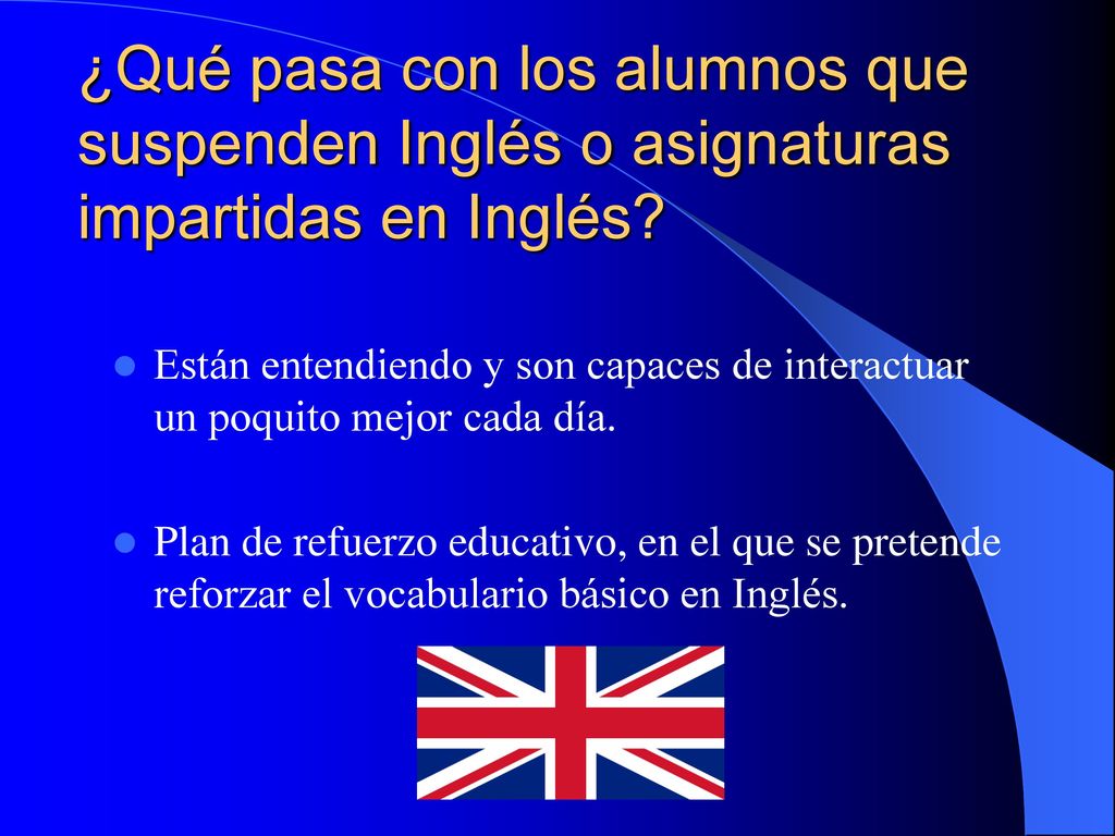 ¿Qué pasa con los alumnos que suspenden Inglés o asignaturas impartidas en Inglés