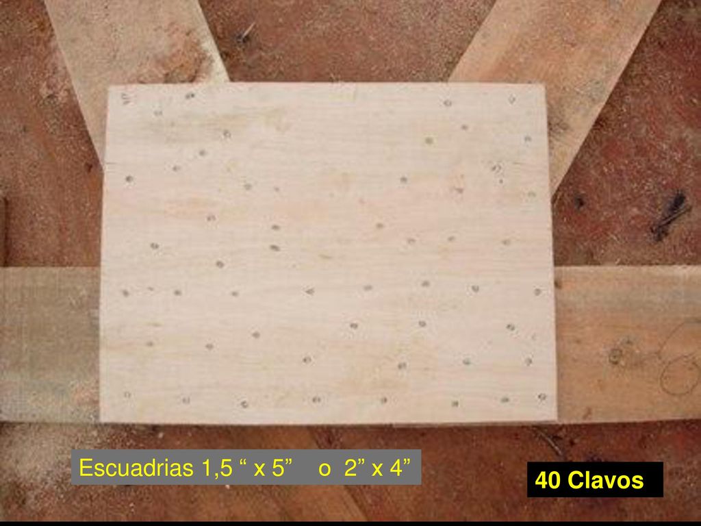 Escuadrias 1,5 x 5 o 2 x 4 40 Clavos