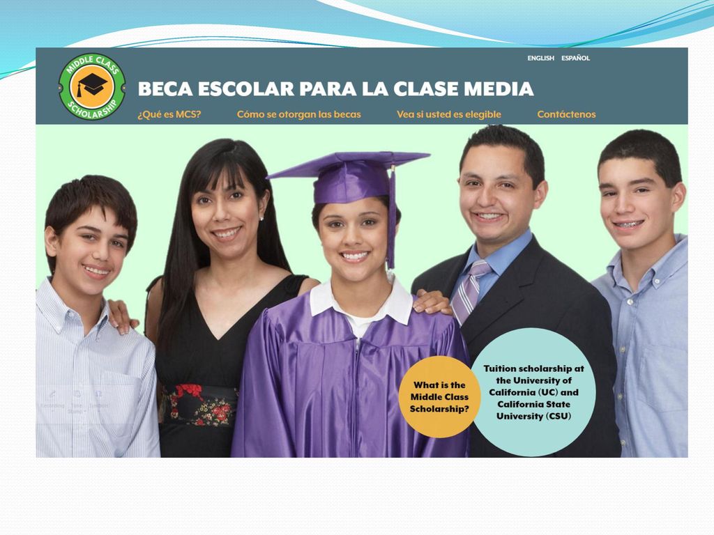 Ingreso de familia no mas de $165,000; si reciben la beca sera no menos de 10% de la matricula y no mas de 40%