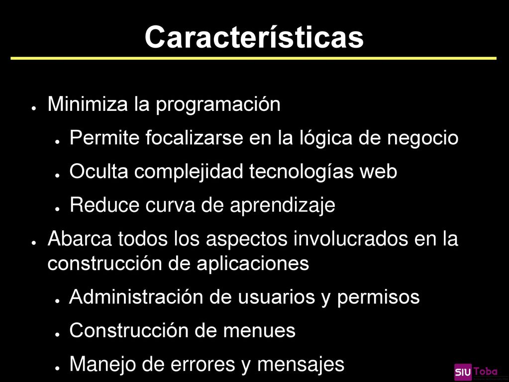 Características Minimiza la programación