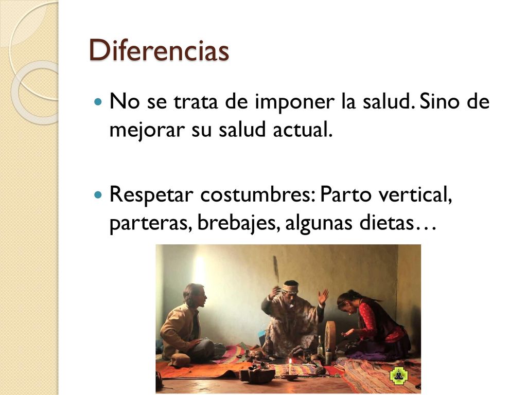 Diferencias No se trata de imponer la salud. Sino de mejorar su salud actual.