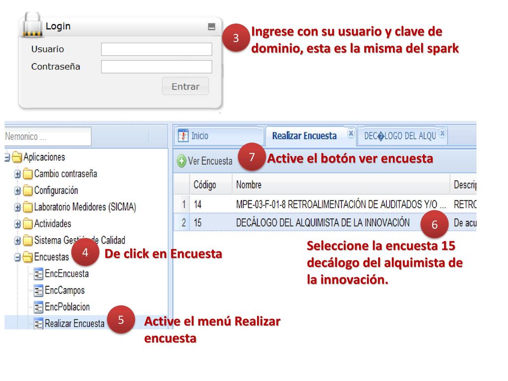 Ingrese con su usuario y clave de dominio, esta es la misma del spark