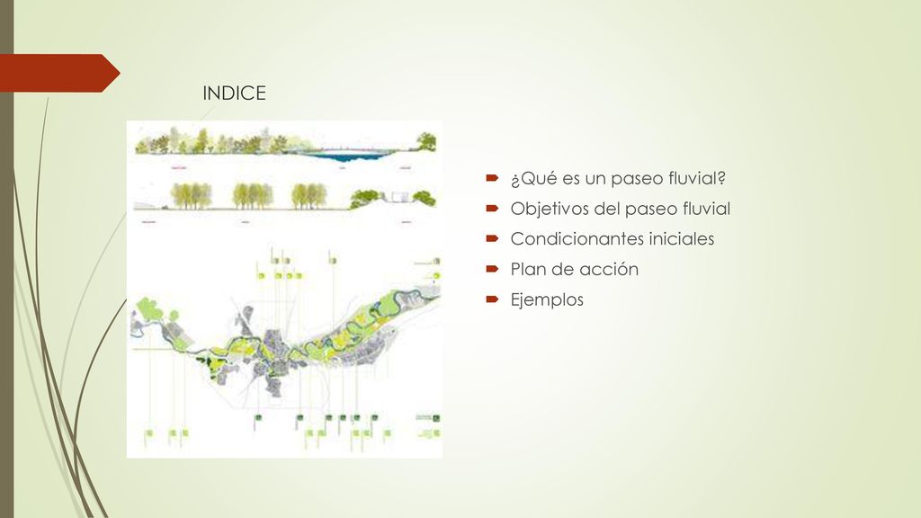 INDICE ¿Qué es un paseo fluvial Objetivos del paseo fluvial