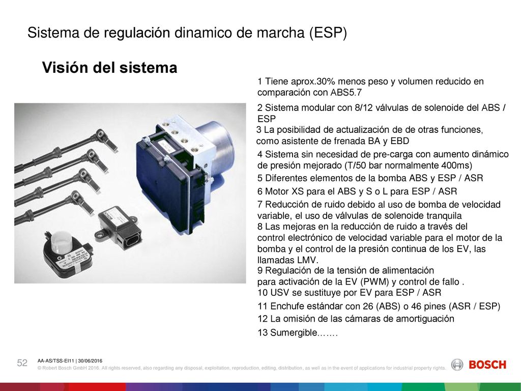 ABS / ESP ESP 8.0. Sistema de regulación dinamico de marcha (ESP) Visión del sistema.