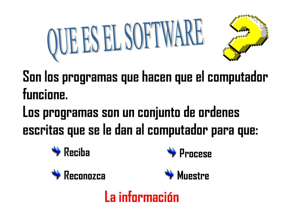 Son los programas que hacen que el computador funcione.
