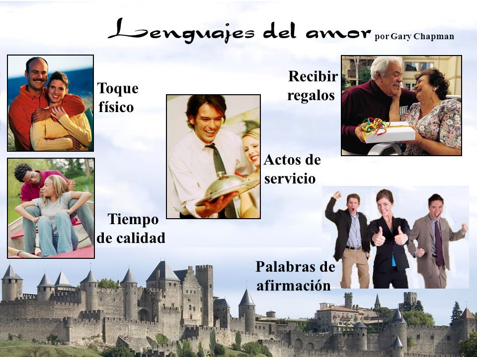Lenguajes del amor Recibir regalos Toque físico Actos de servicio