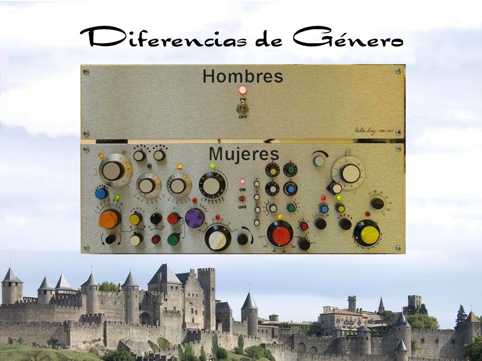 Diferencias de Género Tony: Como pueden ver por este tablero de control, si hay diferencia entre los hombres y las mujeres!