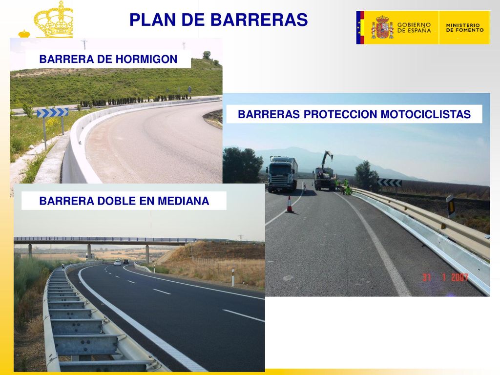 BARRERAS PROTECCION MOTOCICLISTAS BARRERA DOBLE EN MEDIANA