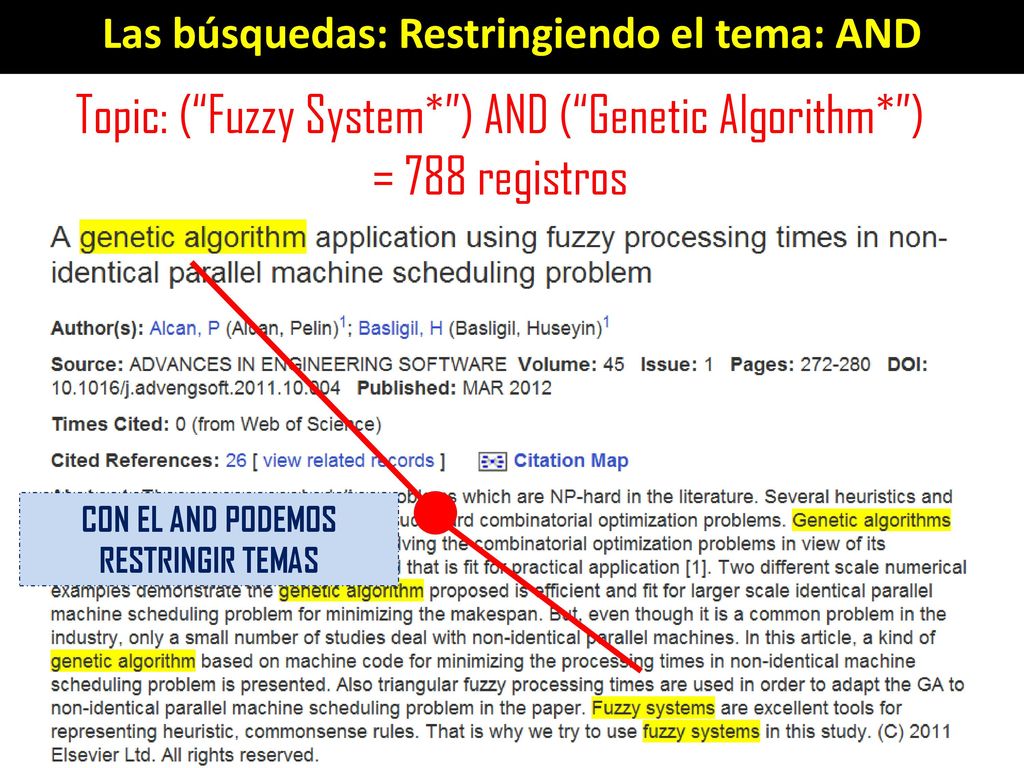 Topic: ( Fuzzy System* ) AND ( Genetic Algorithm* ) = 788 registros