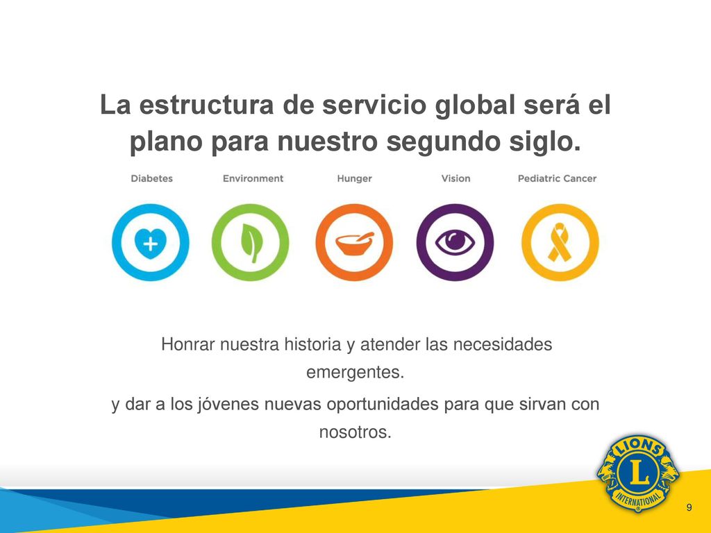La estructura de servicio global será el plano para nuestro segundo siglo.