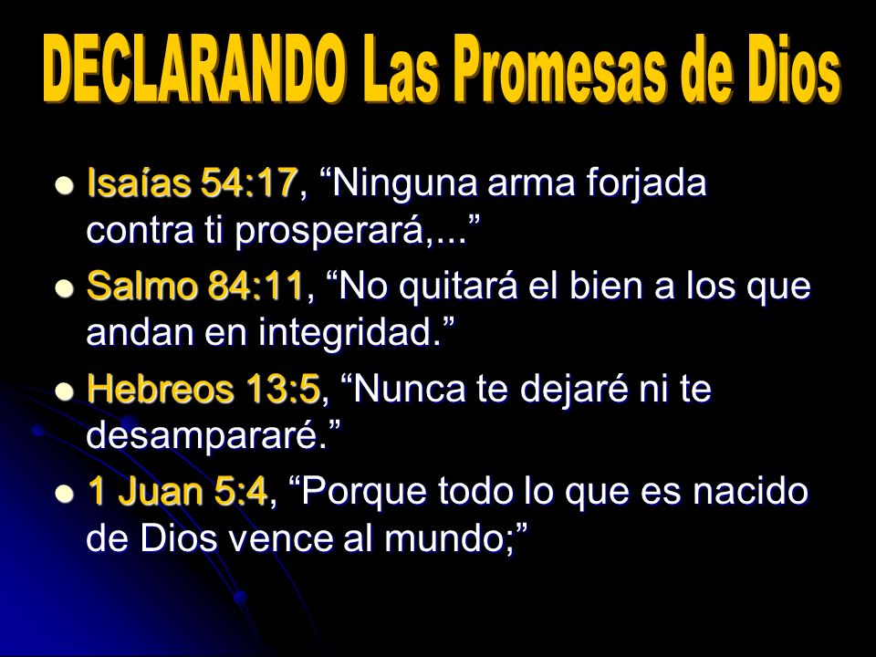 DECLARANDO Las Promesas de Dios