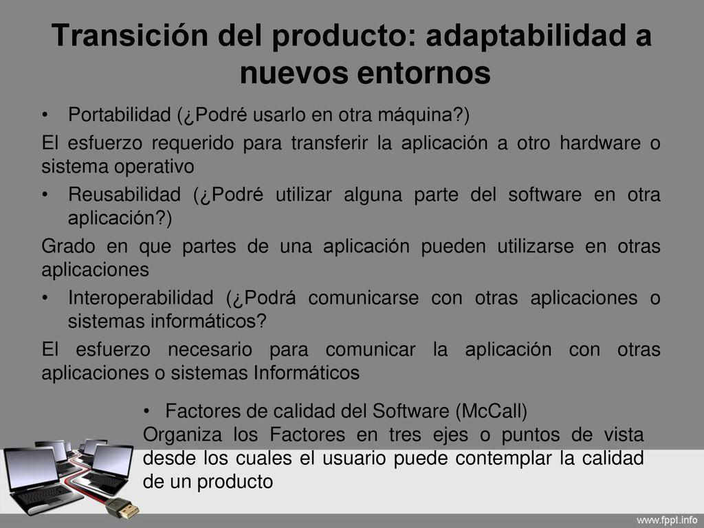 Transición del producto: adaptabilidad a nuevos entornos