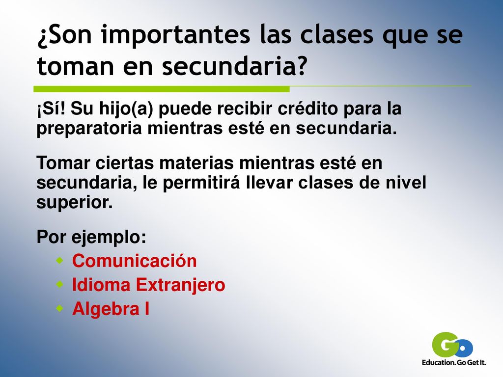 ¿Son importantes las clases que se toman en secundaria