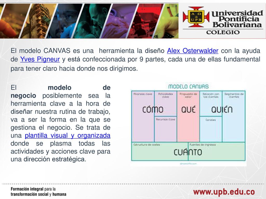 El modelo CANVAS es una herramienta la diseño Alex Osterwalder con la ayuda de Yves Pigneur y está confeccionada por 9 partes, cada una de ellas fundamental para tener claro hacia donde nos dirigimos.