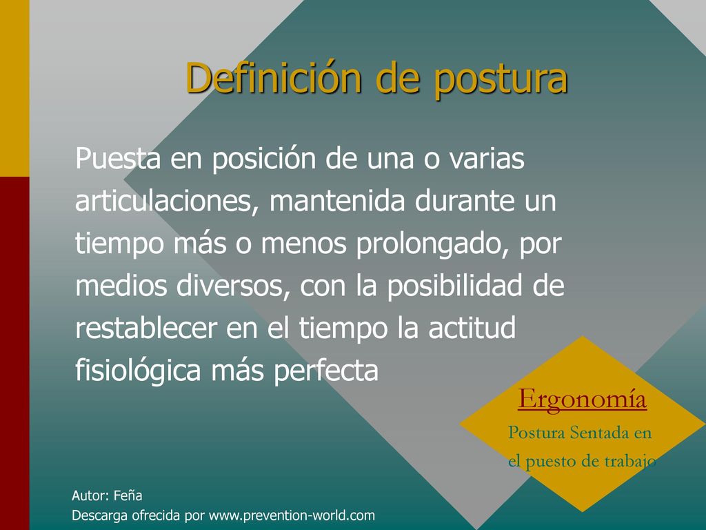 Definición de postura Puesta en posición de una o varias