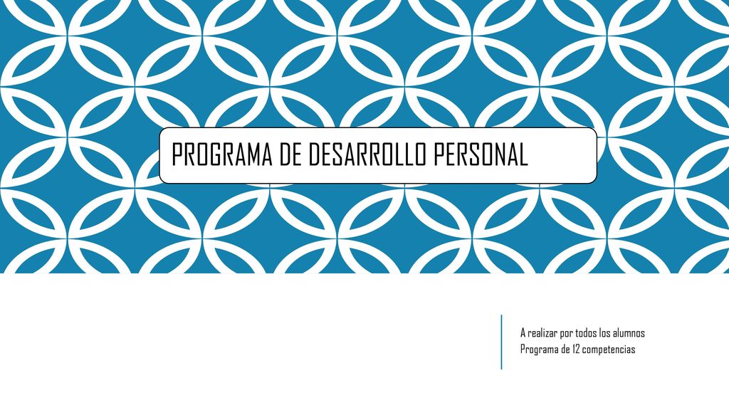 A realizar por todos los alumnos Programa de 12 competencias