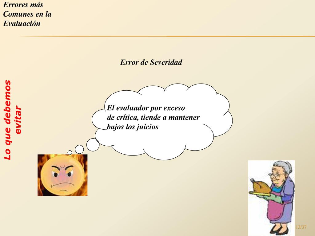 Lo que debemos evitar Errores más Comunes en la Evaluación