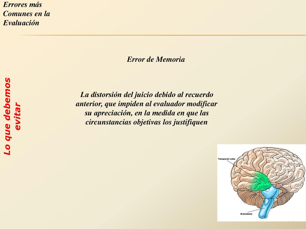 Lo que debemos evitar Errores más Comunes en la Evaluación