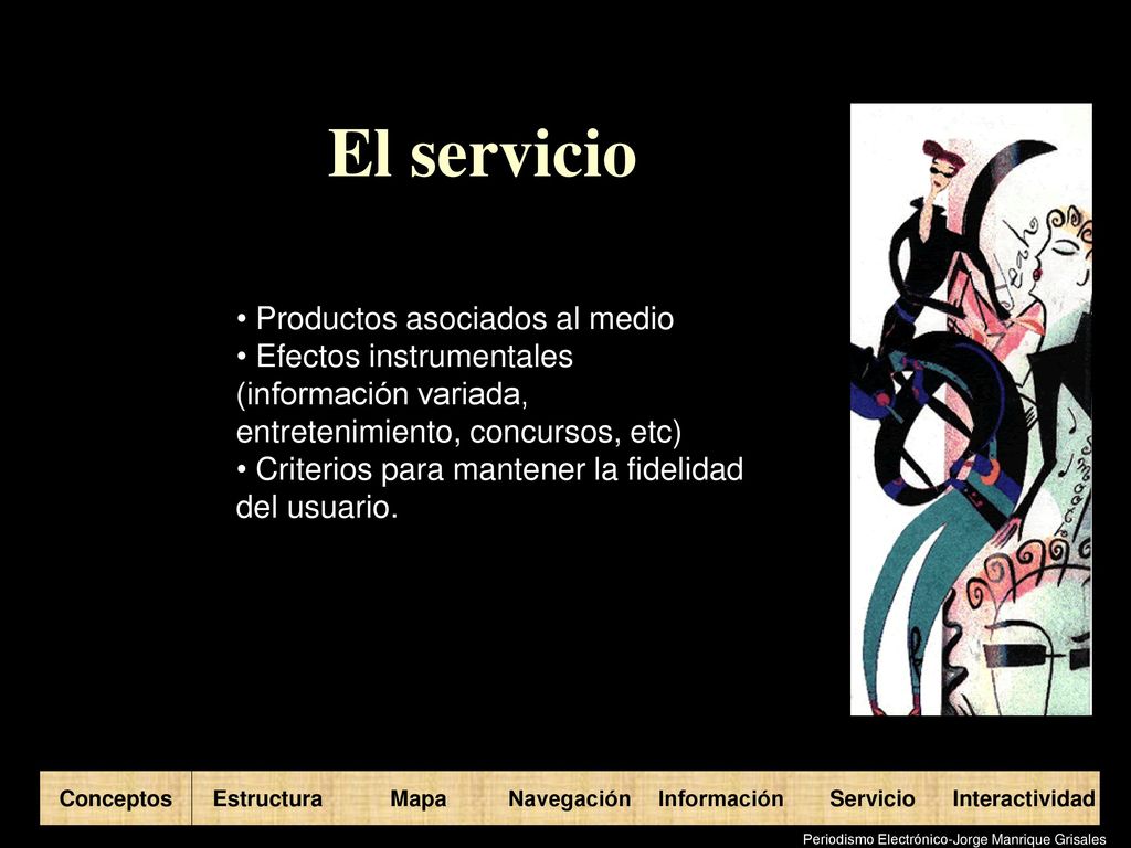 El servicio Productos asociados al medio
