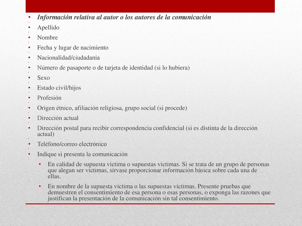 Información relativa al autor o los autores de la comunicación