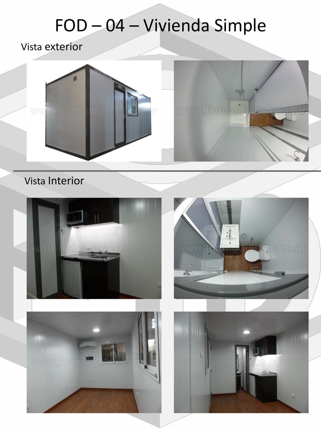 FOD – 04 – Vivienda Simple Vista exterior Vista Interior