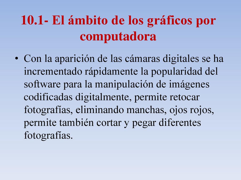 10.1- El ámbito de los gráficos por computadora