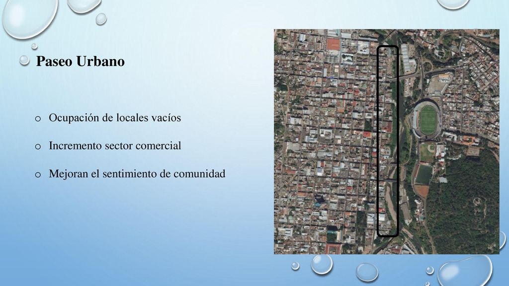 Paseo Urbano Ocupación de locales vacíos Incremento sector comercial