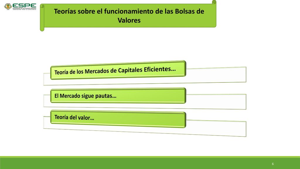Teorías sobre el funcionamiento de las Bolsas de Valores
