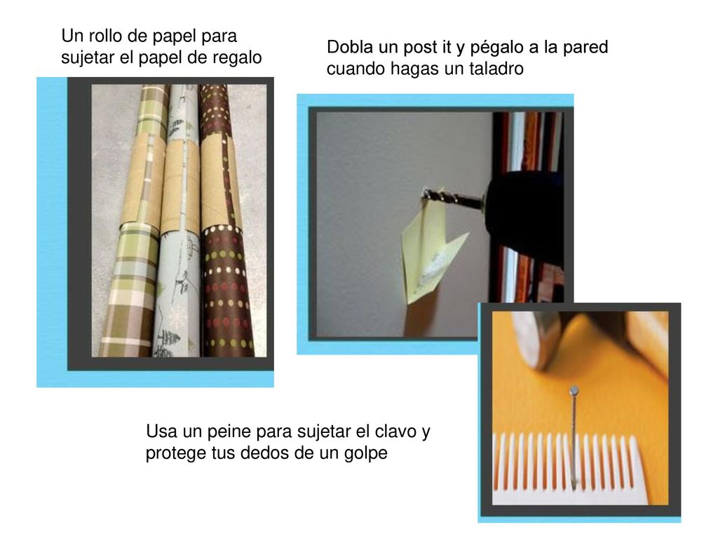 Un rollo de papel para sujetar el papel de regalo