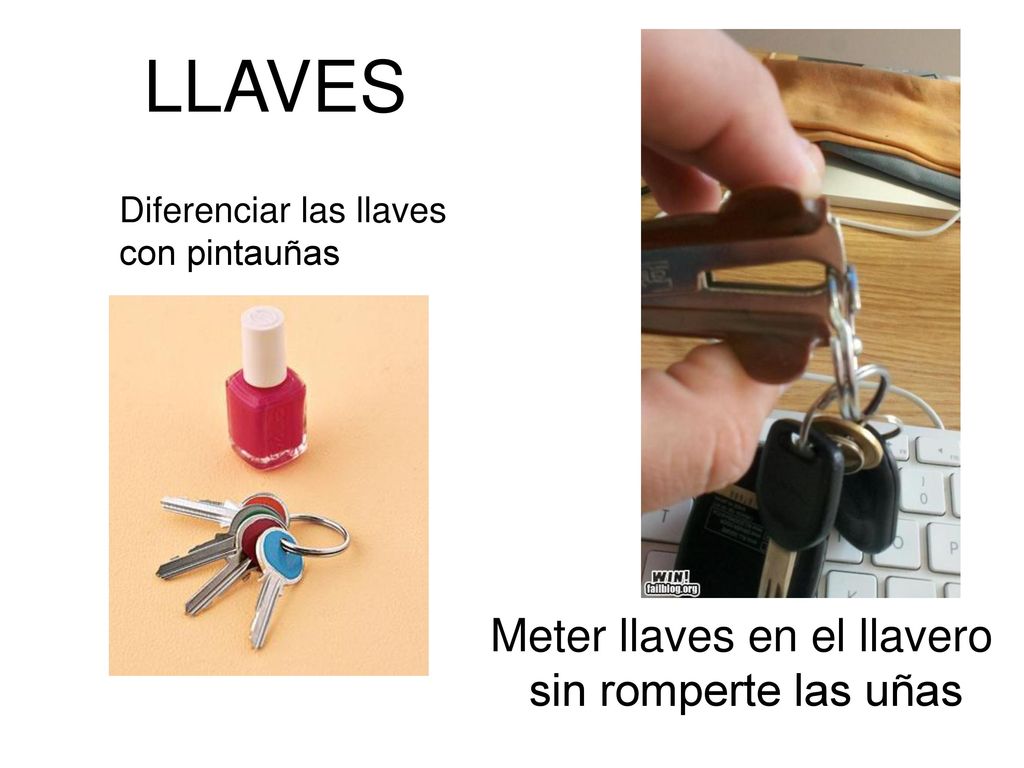 LLAVES Meter llaves en el llavero sin romperte las uñas