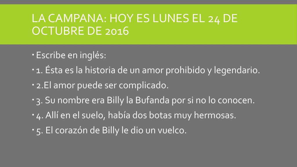 La Campana: Hoy es lunes el 24 de octubre de 2016