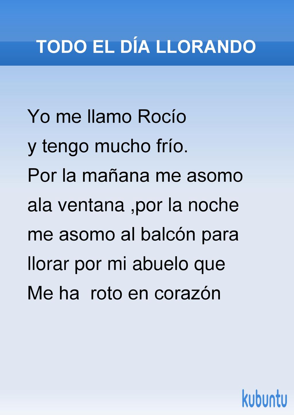 ala ventana ,por la noche me asomo al balcón para
