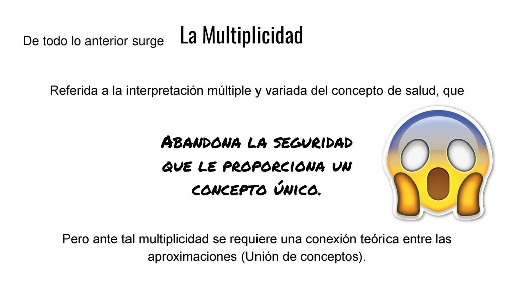 La Multiplicidad Abandona la seguridad que le proporciona un
