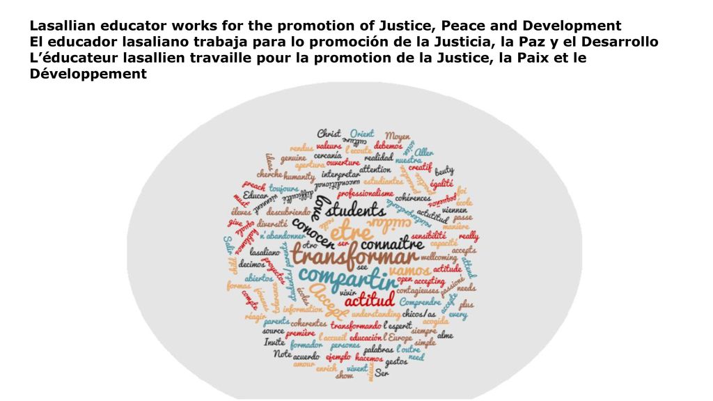 Lasallian educator works for the promotion of Justice, Peace and Development